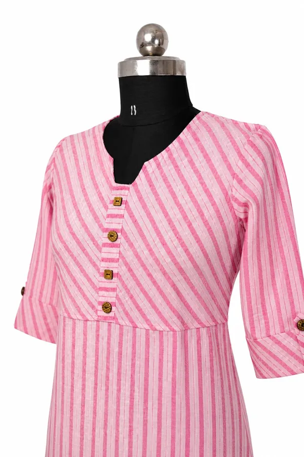 Pink_Cotton_Striped_Straight_Kurta_For_Women