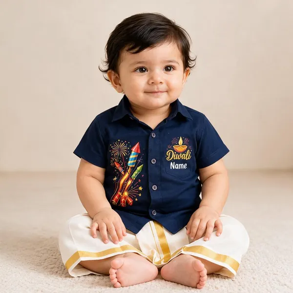 Navy_Cotton_Festive_Shirt_And_Dhoti_Set_For_Babies