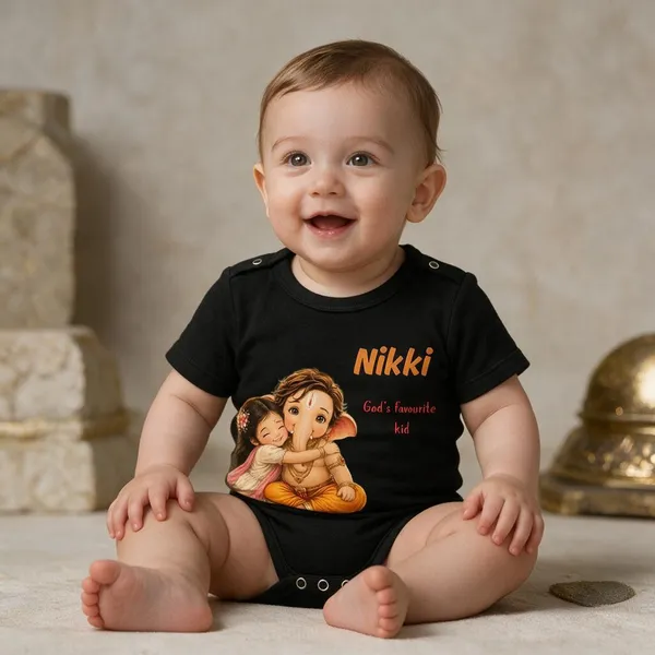 Black_Interlock_Jersey_Short_Sleeve_Printed_Bodysuit_For_Babies