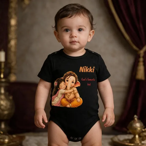 Black_Interlock_Jersey_Short_Sleeve_Printed_Bodysuit_For_Babies