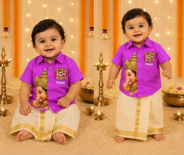 Purple_Cotton_Ethnic_Shirt_Dhoti_Set_For_Babies