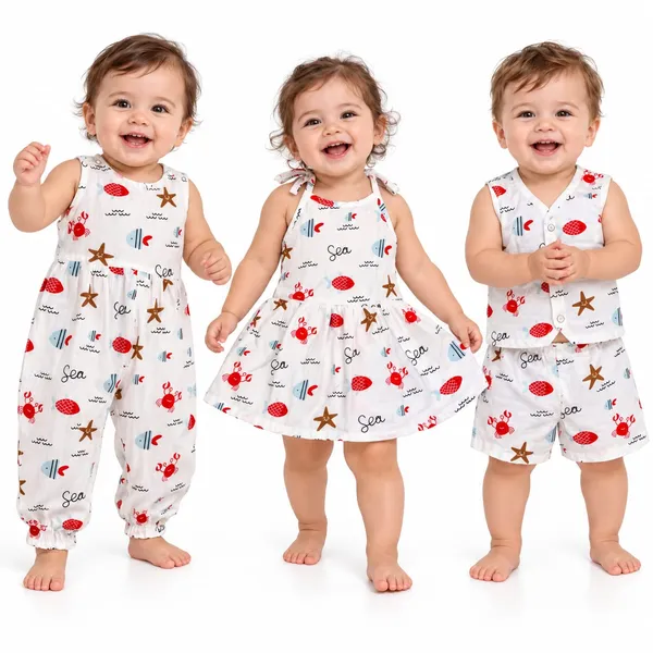 White_Cotton_Printed_Sleeveless_Baby_Outfit_Set_For_Babies