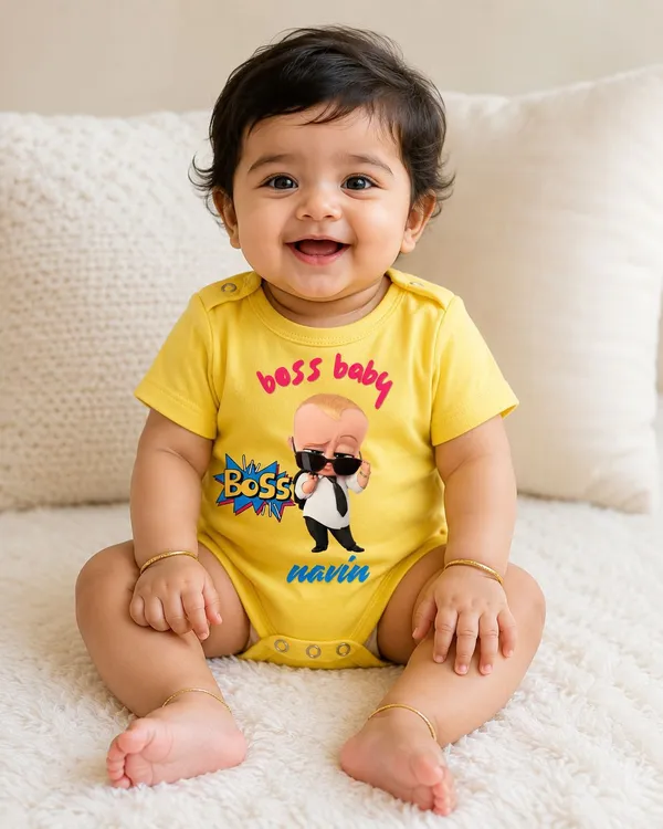 Yellow_Interlock_Jersey_Short_Sleeve_Baby_Bodysuit_For_Babies