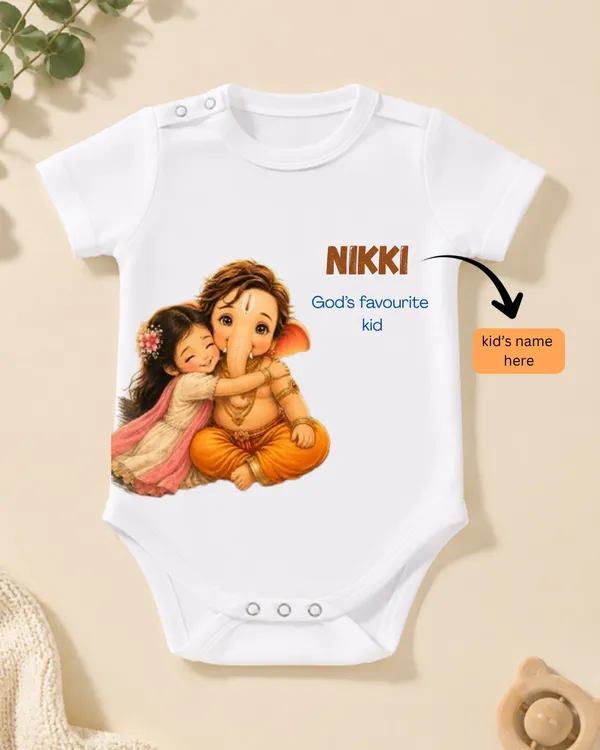 White_Interlock_Jersey_Short_Sleeve_Printed_Bodysuit_For_Babies