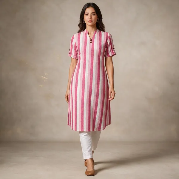 Pink_Pure_Cotton_Straight_Fit_Kurta_For_Women