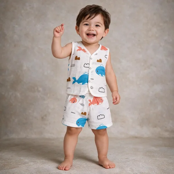 White_Cotton_Printed_Baby_Dress_Set_For_Babies