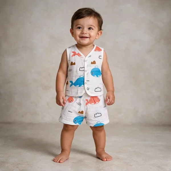 White_Cotton_Printed_Baby_Dress_Set_For_Babies