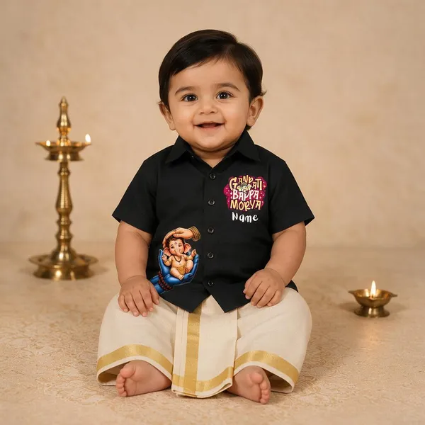 Black_Cotton_Ethnic_Kurta_Dhoti_Set_For_Babies
