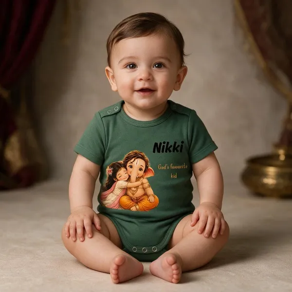 Green_Interlock_Jersey_Short_Sleeve_Printed_Bodysuit_For_Babies