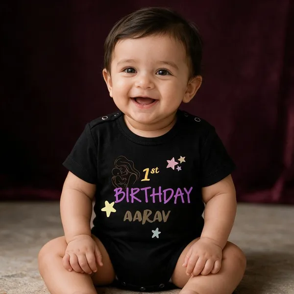 Black_Interlock_Jersey_Short_Sleeve_Birthday_Bodysuit_For_Babies