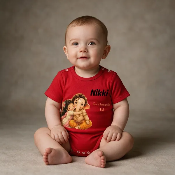 Red_Interlock_Jersey_Short_Sleeve_Printed_Bodysuit_For_Babies