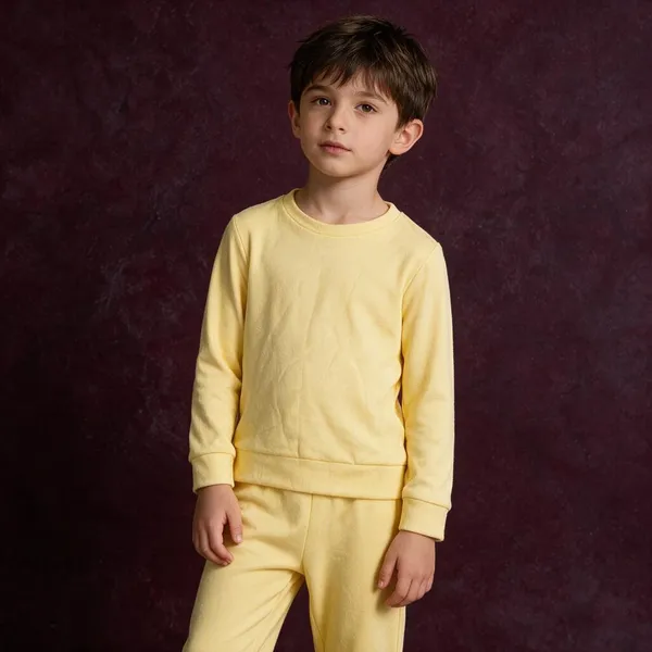 Yellow_Interlock_Jersey_Full_Sleeve_Thermal_Set_For_Boys