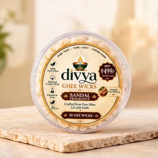 Ghee_Cotton_Sandalwood_Fragrance_Pooja_Wicks