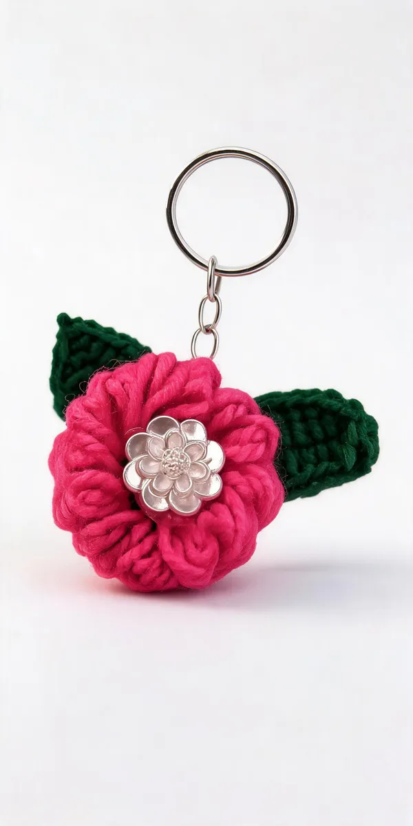 Pink_Wool_Floral_Keychain_For_Women_-_Pack_of_2