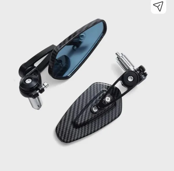 Black_Carbon_Fibre_Pattern_Motorcycle_Bar_End_Mirrors_Pair