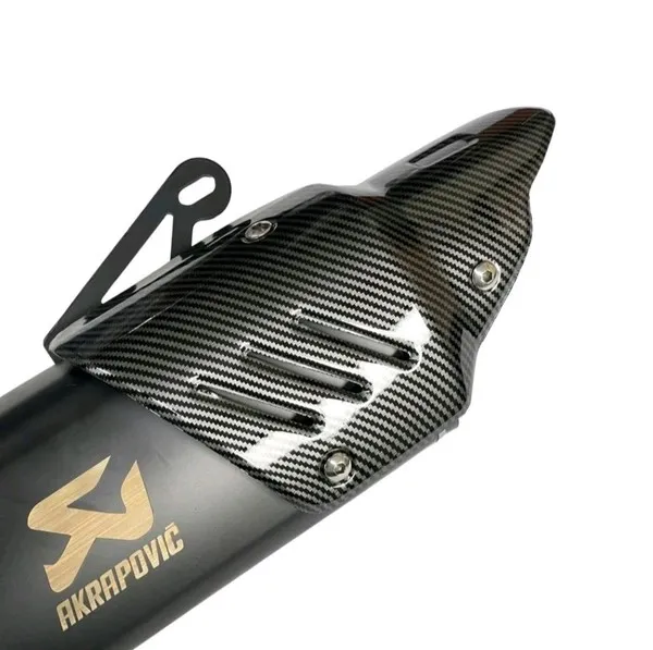 Black_Motorcycle_Exhaust_Muffler_With_Carbon-Pattern_Heat_Shield