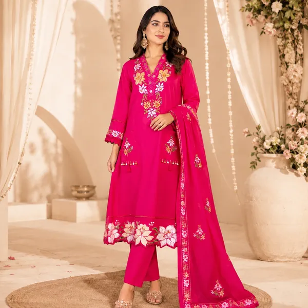 Pink_Cotton_Embroidered_Straight_Suit_Set_For_Women