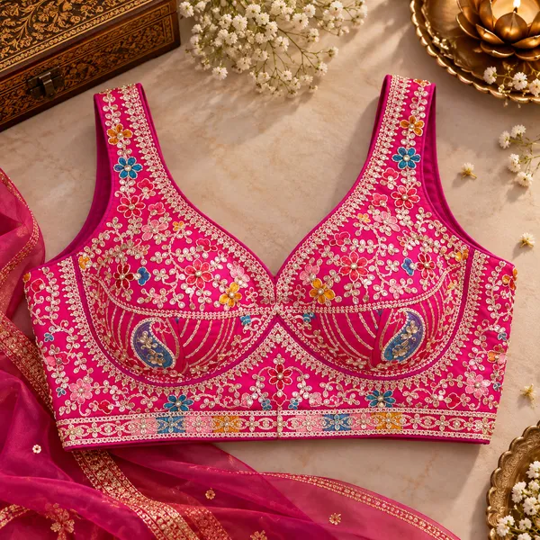 Pink_Embroidered_Sleeveless_Blouse_For_Women