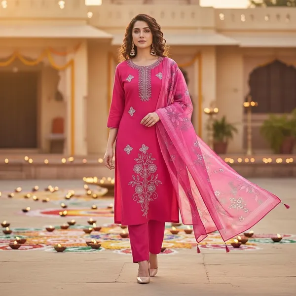 Pink_Embroidered_Straight_Kurta_Set_For_Women