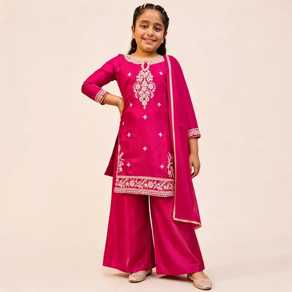 Pink_Embroidered_Straight_Kurta_Set_For_Girls