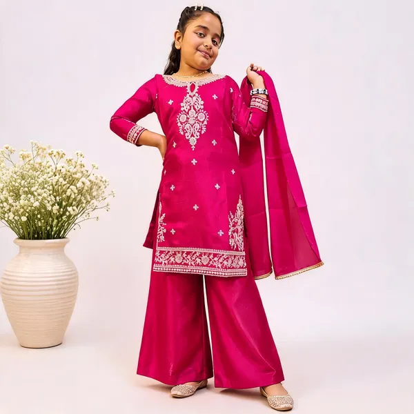 Pink_Embroidered_Straight_Kurta_Set_For_Girls