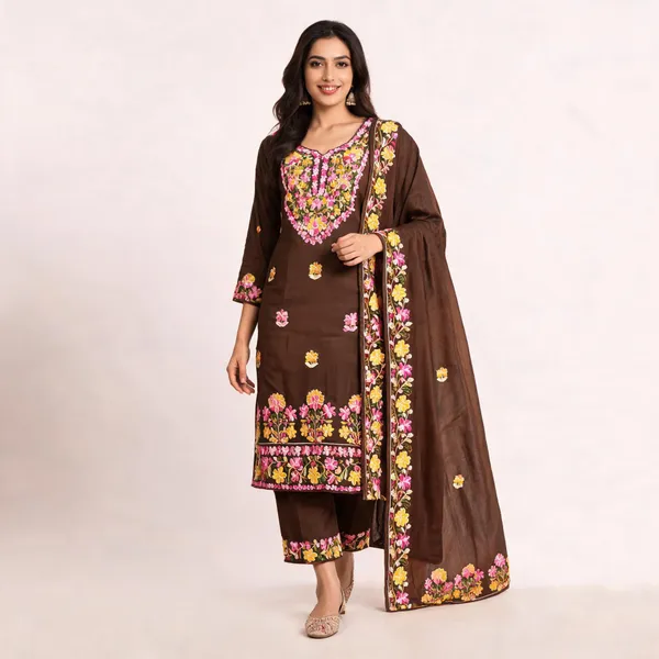 Brown_Mul_Chanderi_Embroidered_Suit_Set_For_Women