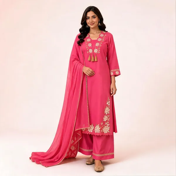Pink_Cotton_Embroidered_Straight_Suit_Set_For_Women