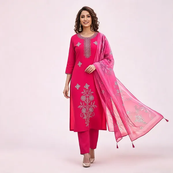 Pink_Embroidered_Straight_Kurta_Set_For_Women