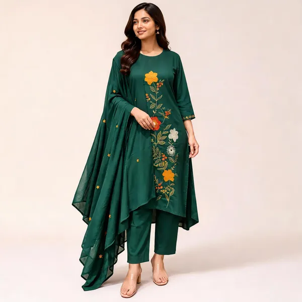 Green_Cotton_Straight_Fit_Readymade_Suit_For_Women