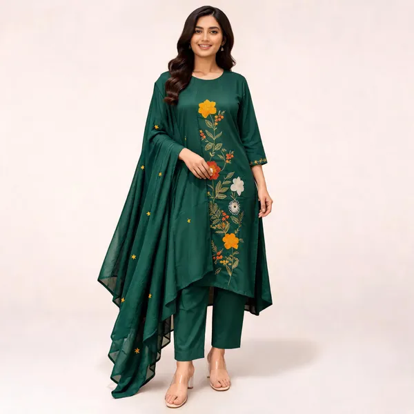 Green_Cotton_Straight_Fit_Readymade_Suit_For_Women