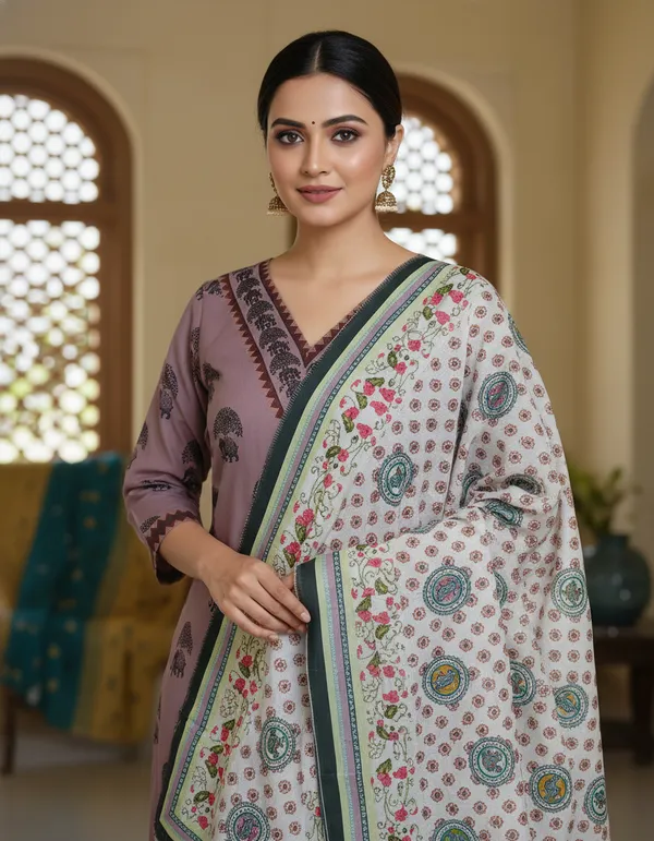 Mauve_Printed_Straight_Kurta_Set_For_Women