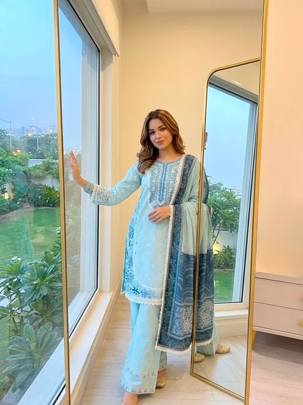 Light_Blue_Printed_Straight_Kurta_Set_For_Women