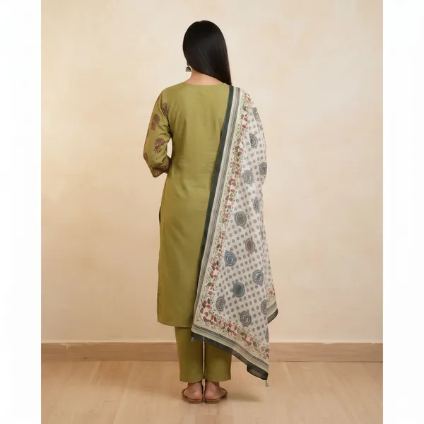 Olive_Printed_Straight_Kurta_Set_With_Dupatta_for_Women