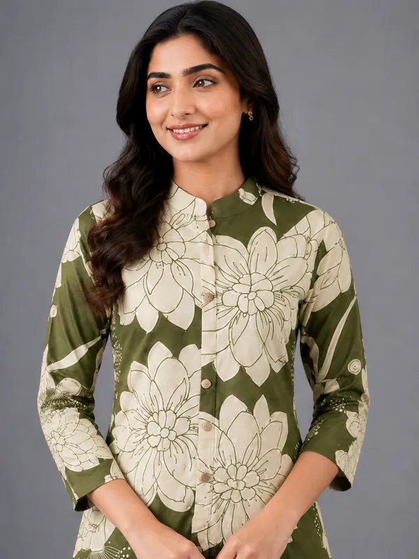 Grey_And_Cream_Floral_Print_Straight_Kurta_Set_for_Women