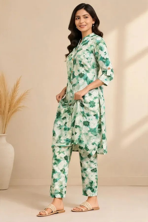 Green_Floral_Straight_Kurta_Set_for_Women