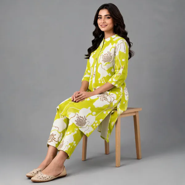 Green_Printed_Straight_Kurta_Set_For_Women