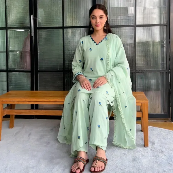 Mint_Green_Printed_Three-Piece_Kurta_Set_For_Women