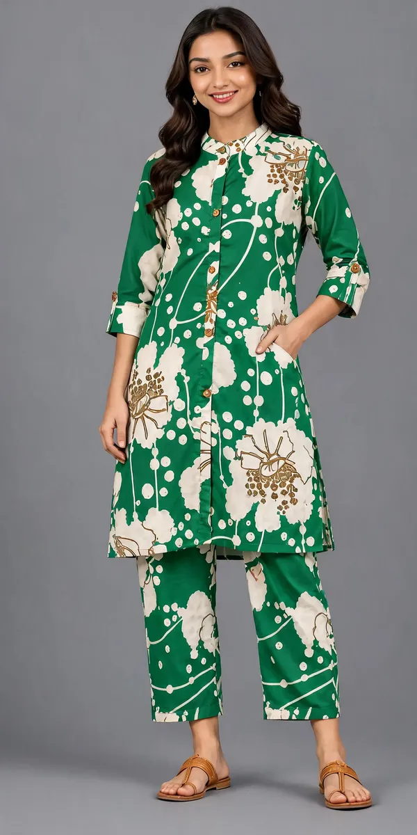 Green_Printed_Straight_Kurta_Pant_Set_for_Women