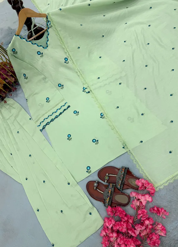 Mint_Green_Printed_Three-Piece_Kurta_Set_For_Women