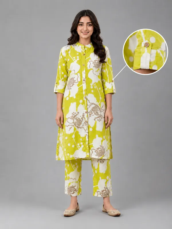 Green_Printed_Straight_Kurta_Set_For_Women
