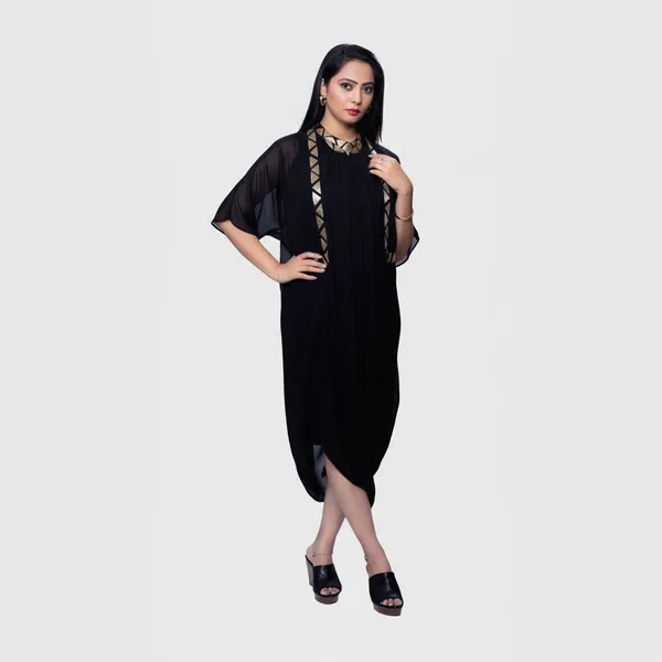Black_Georgette_Relaxed_Fit_Kaftan_Dress_For_Women
