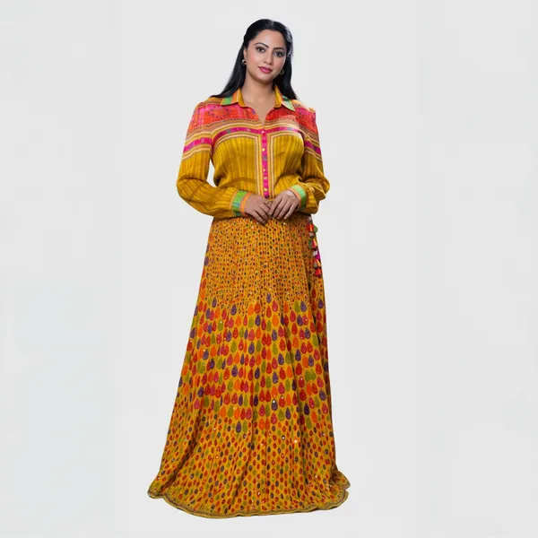 Mustard_Silk_Printed_Flared_Anarkali_Dress_For_Women