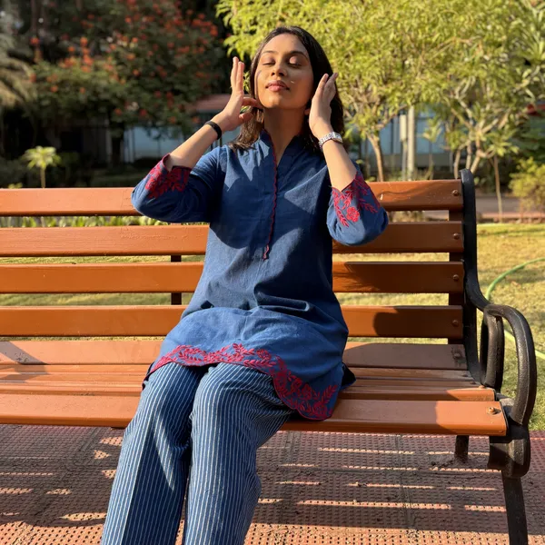 Blue_Linen_Straight_Fit_Embroidered_Kurta_Set_For_Women