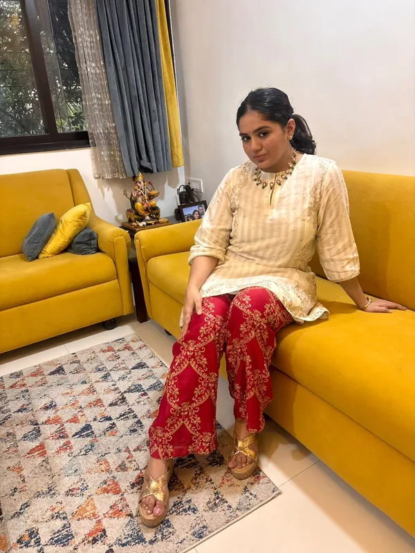 Cream_Chanderi_Printed_Straight_Kurta_Pant_Set_For_Women