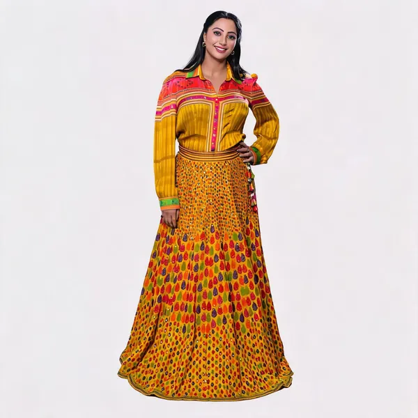 Mustard_Silk_Printed_Flared_Anarkali_Dress_For_Women