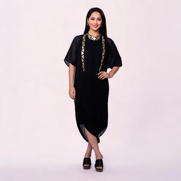 Black_Georgette_Relaxed_Fit_Kaftan_Dress_For_Women