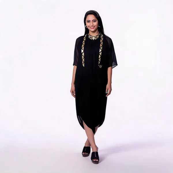 Black_Georgette_Relaxed_Fit_Kaftan_Dress_For_Women