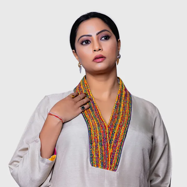 Grey_Dupion_Silk_Straight_Fit_Kurta_Set_For_Women