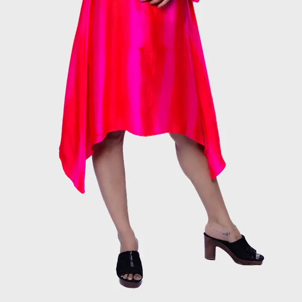 Pink_Silk_Longline_Cowl_Neck_Tunic_For_Women