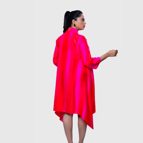 Pink_Silk_Longline_Cowl_Neck_Tunic_For_Women